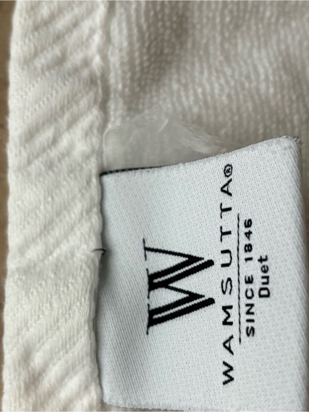 Wamsutta White Bath Mat with Branded Tag - Picture 3 of 7